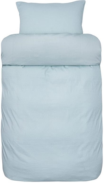 Høie sengetøj - 140x200 cm - Helsinki - Light blue - Ensfarvet sengesæt - 100% Bomuldssatin sengetøj